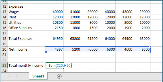 Microsoft Excel lesson screenshot Absolute3
