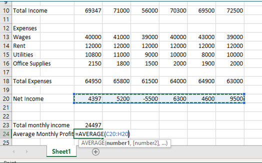 Microsoft Excel lesson screenshot Absolute5