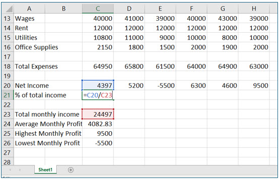Microsoft Excel lesson screenshot Absolute8