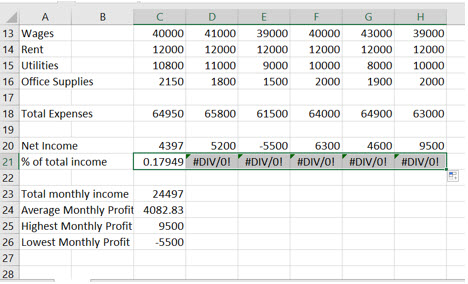 Microsoft Excel lesson screenshot Absolute9
