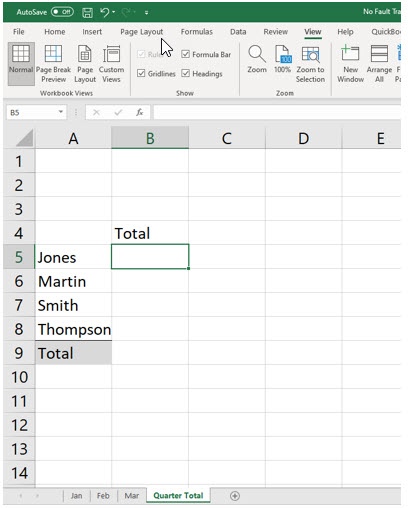 Microsoft Excel lesson screenshot MultipleWorksheets10