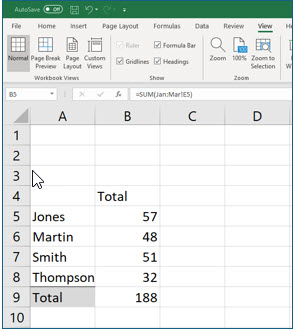 Microsoft Excel lesson screenshot MultipleWorksheets13