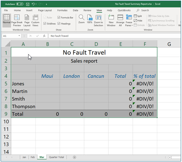 Microsoft Excel lesson screenshot MultipleWorksheets6
