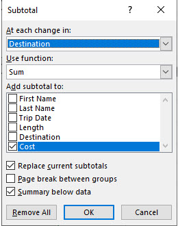 Microsoft Excel lesson screenshot Filters3