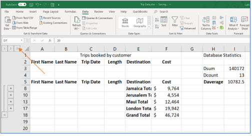 Microsoft Excel lesson screenshot Filters5