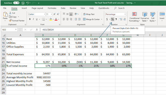 Microsoft Excel lesson screenshot Formatting12