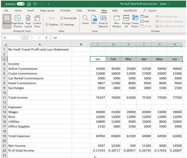 Microsoft Excel lesson screenshot Formatting5