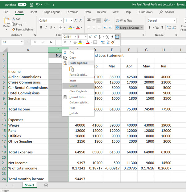 Microsoft Excel lesson screenshot Formatting8