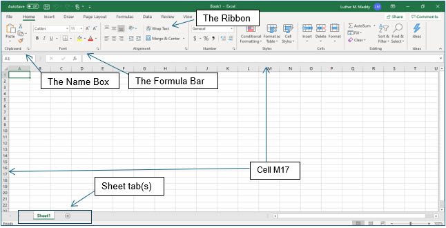 Microsoft Excel lesson screenshot GettingStarted2