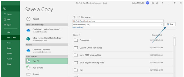 Microsoft Excel lesson screenshot GettingStarted6