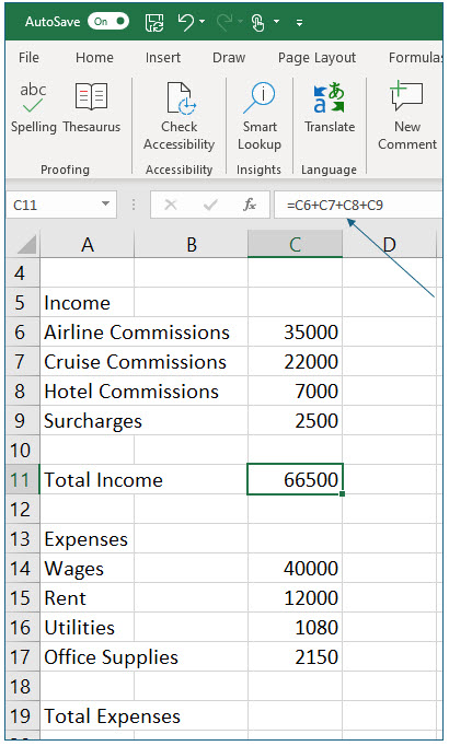 Microsoft Excel lesson screenshot GettingStarted8