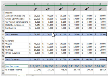 Microsoft Excel lesson screenshot Graph1