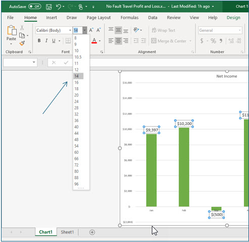 Microsoft Excel lesson screenshot Graph10