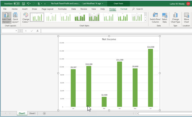 Microsoft Excel lesson screenshot Graph11