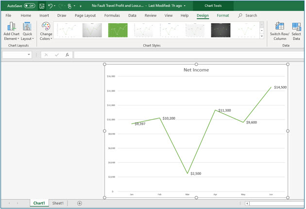 Microsoft Excel lesson screenshot Graph13
