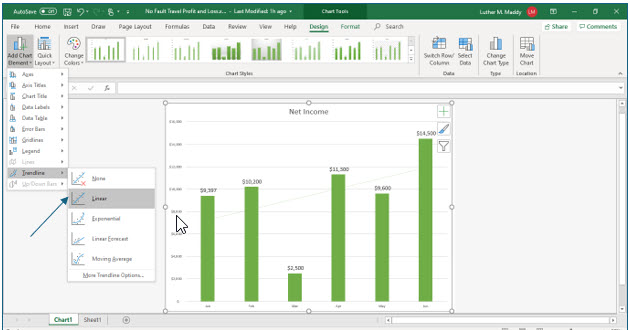 Microsoft Excel lesson screenshot Graph15