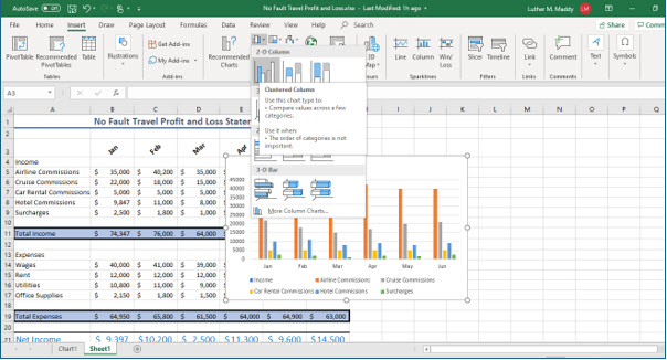 Microsoft Excel lesson screenshot Graph18