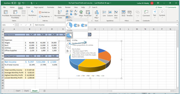 Microsoft Excel lesson screenshot Graph23