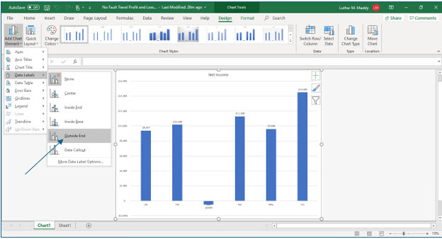 Microsoft Excel lesson screenshot Graph6