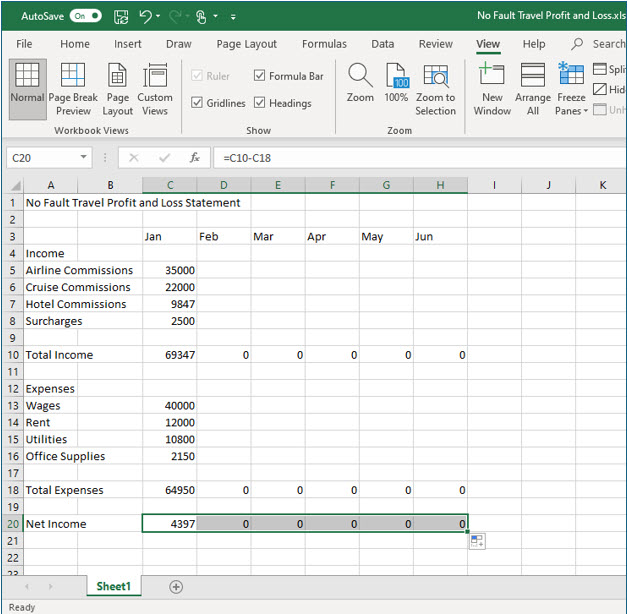 Microsoft Excel lesson screenshot MovingData10