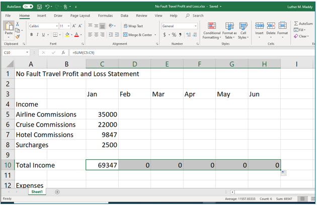 Microsoft Excel lesson screenshot MovingData9