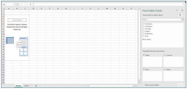 Microsoft Excel lesson screenshot PivotTable3