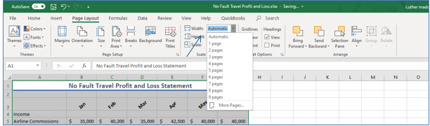 Microsoft Excel lesson screenshot Printing11