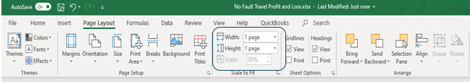 Microsoft Excel lesson screenshot Printing7