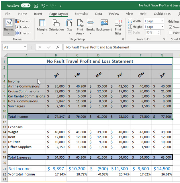 Microsoft Excel lesson screenshot Printing9