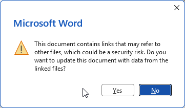 Word linked-file update security prompt