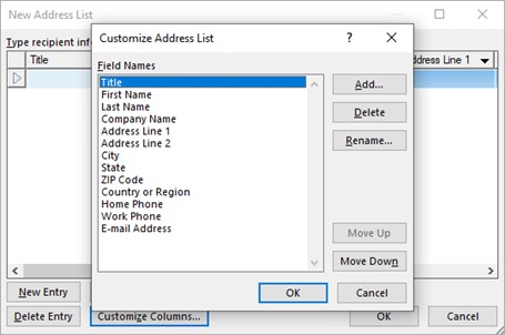 Microsoft Word lesson screenshot MMCustomAddress