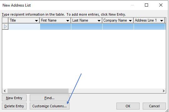Microsoft Word lesson screenshot MMCustomizeColumns