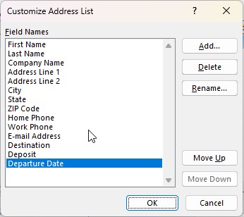 Microsoft Word lesson screenshot MMNewFieldsAdded