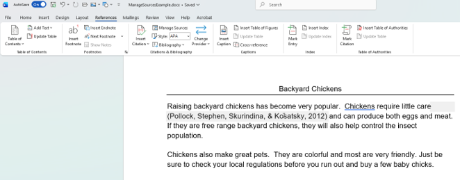 APA in-text citation